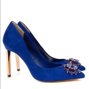 Ted Baker Blue Sueded Pumps